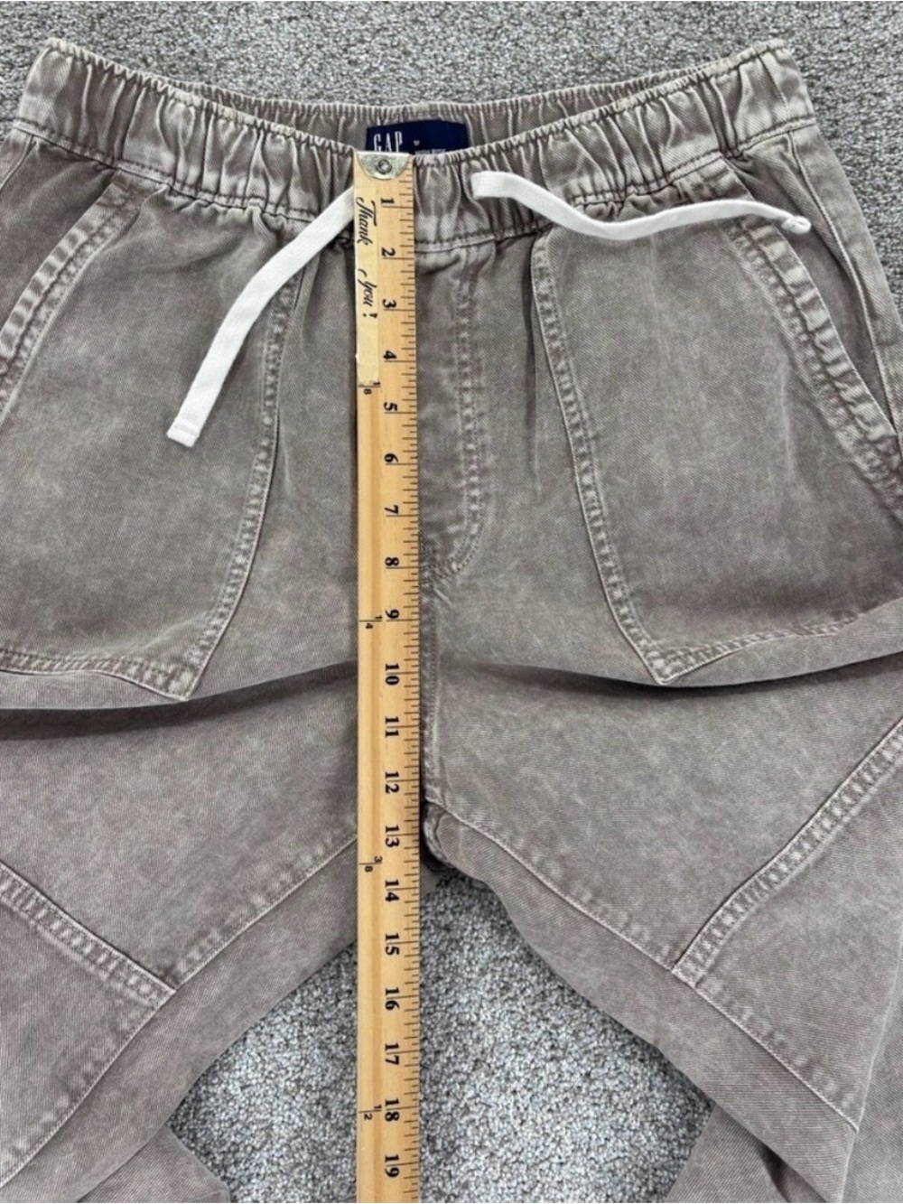 GAP Wide Leg Patchwork Drawstring Pants in Brown - Picture 11 of 12